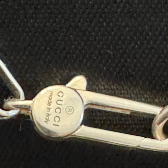 Gucci SV925 Interlocking GG Heavy Chain Pendant Necklace w/dust bag and box - Picture 3 of 8